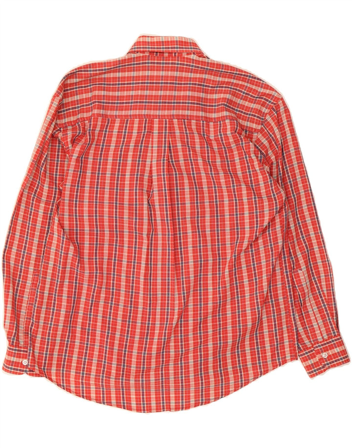 VINTAGE Mens Flannel Shirt Medium Red Check Polyester Vintage Vintage and Second-Hand Vintage from Messina Hembry 
