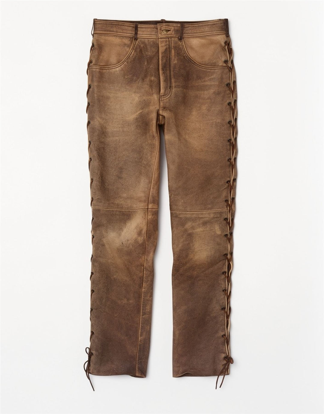 Pantaloni din piele pentru bărbați Pantera Mărimea 31 W31 L33 piele maro