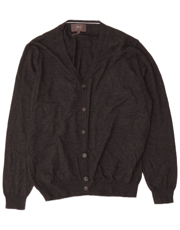 Pulover cardigan pentru bărbați Marks & Spencer XL Lână gri