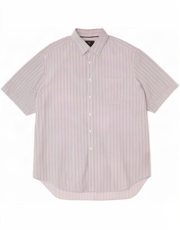 Marks & Spencer Mens Short Sleeve Shirt Size 17 1/2 44/45 XL White