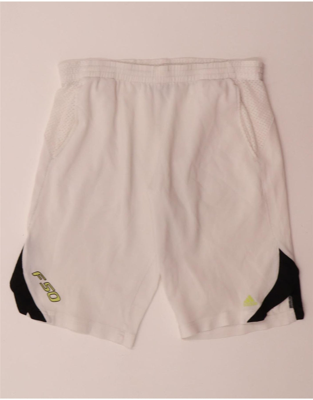 Pantaloni scurți sport ADIDAS Clima 365 pentru bărbați, alb mediu, poliester color bloc
