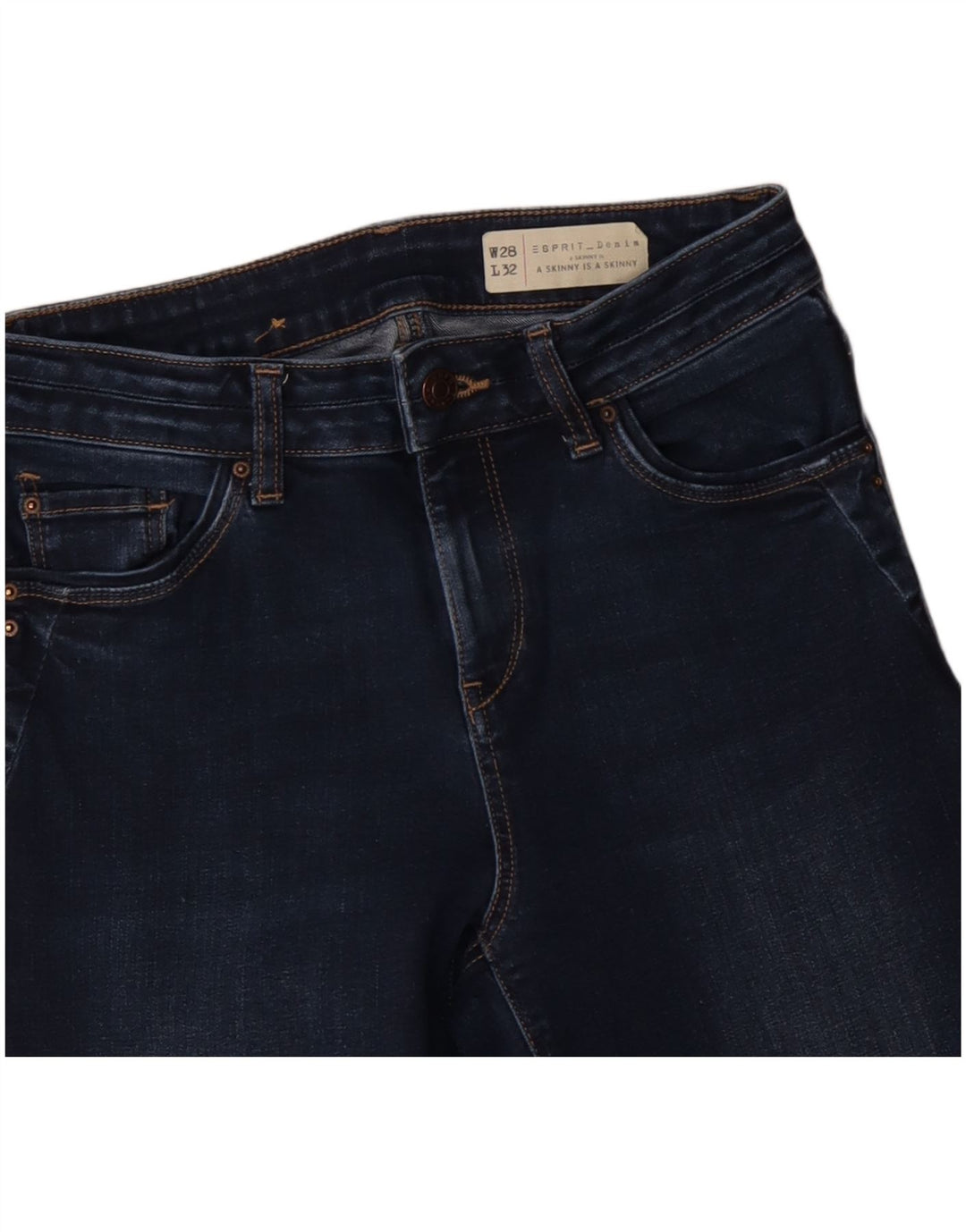 Pantaloni skinny pentru femei ESPRIT W28 L32 bumbac bleumarin