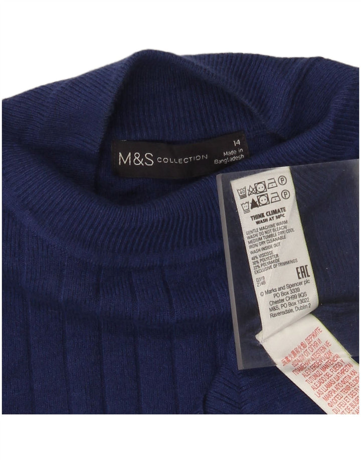 Pulover cu gât țestoasă pentru femei Marks & Spencer UK 14 Medium Blue