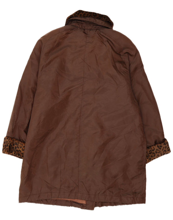 Pardesiu supradimensionat pentru femei Luisa Spagnoli UK 14 Medium Brown Animal Print