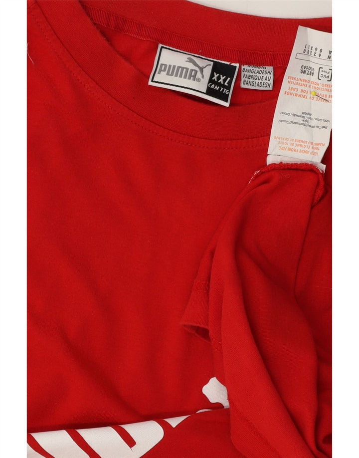 Puma Mens Graphic Vest Top 2XL Red Bumbac