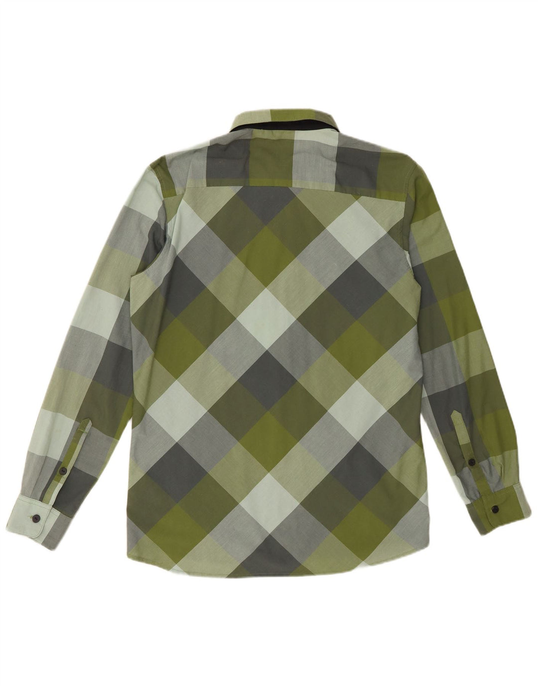 Cămașă Adidas pentru bărbați Marea Britanie 40/42 Poliester cu carouri verde mediu