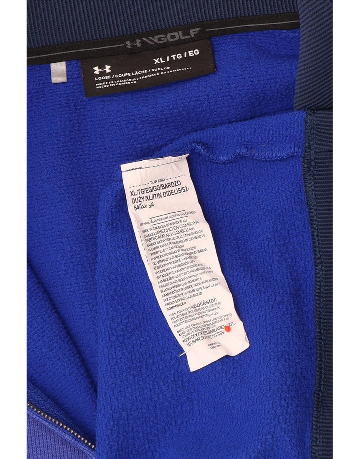 Pulover pentru bărbați Under Armour, cu fermoar, cu gât, XL, poliester, albastru