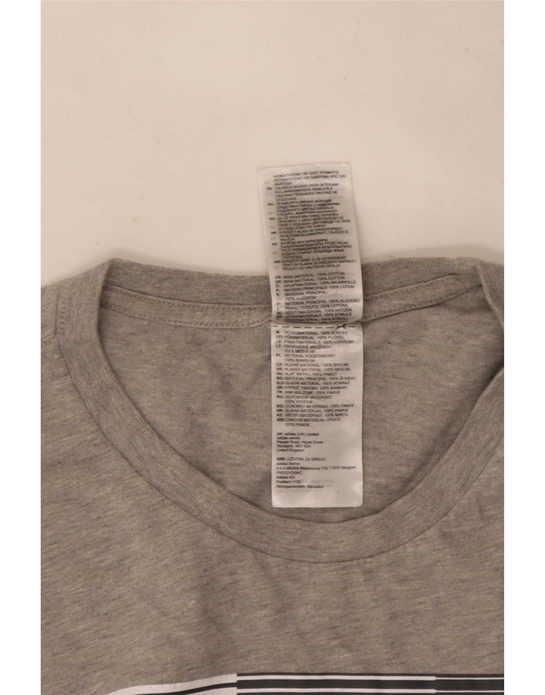 Tricou grafic pentru bărbați Adidas Top Mediu Gri, bumbac cu pete