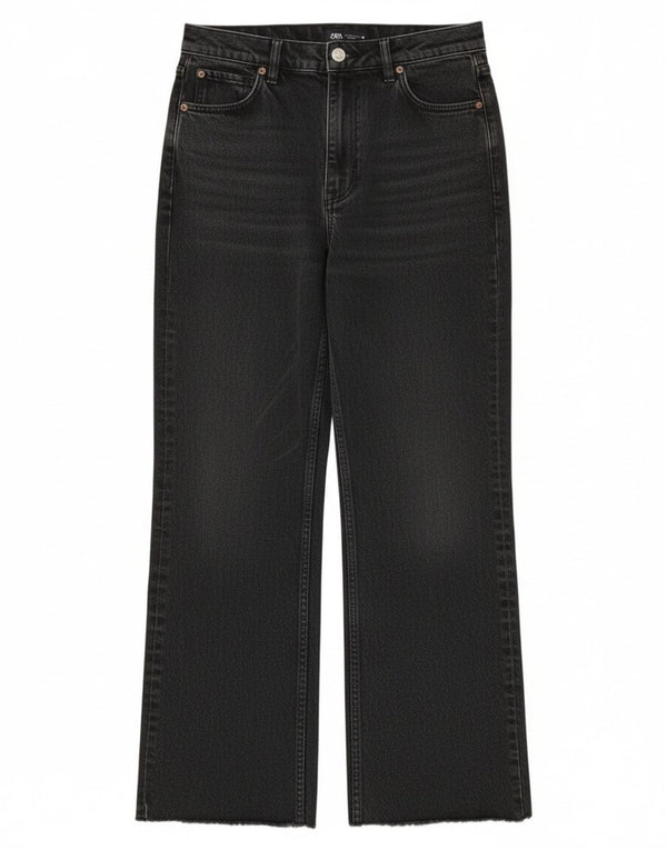 Blugi largi pentru femei cu talie înaltă Zara EU 38 Mici L28 L30 Bumbac gri