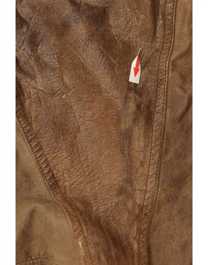 Jachetă de piele vintage pentru bărbați UK 42 XL maro