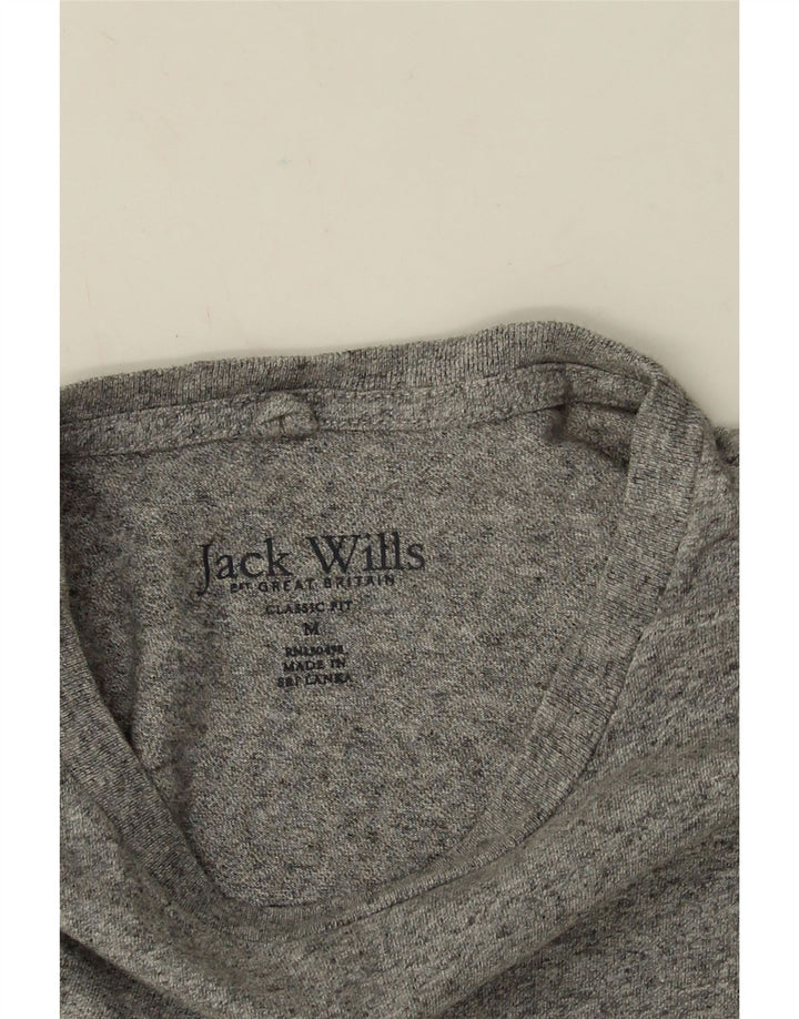 Tricou Jack Wills pentru bărbați, cu croiala clasică, top, bumbac, gri mediu