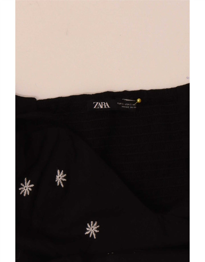 Rochie de soare pentru femei Zara UK 8 Mic Negru Floral