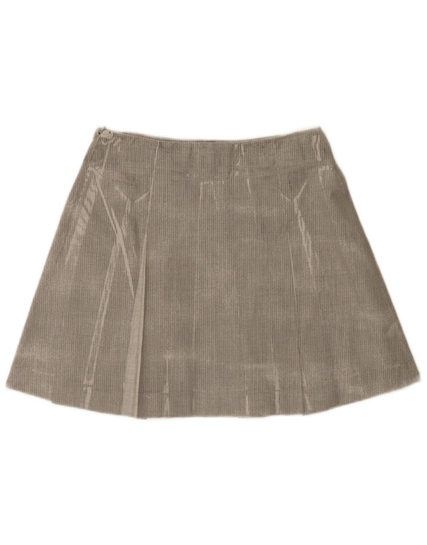 Fusta mini plisată pentru femei Trussardi IT 42 Medium W28 Gri Herringbone