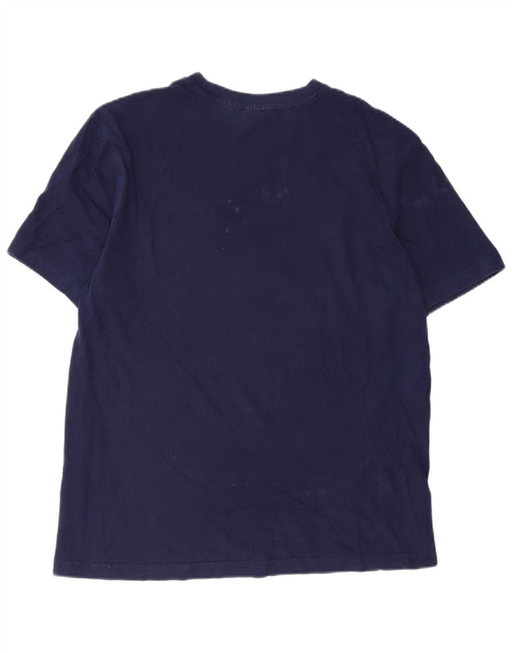 Tricou cu grafică pentru bărbați Fila Top Mediu Bleumarin Bumbac