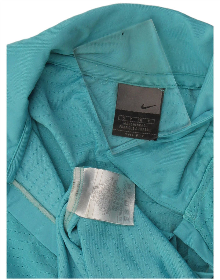 Tricou polo Nike Dri Fit pentru femei UK 10 Poliester turcoaz mic