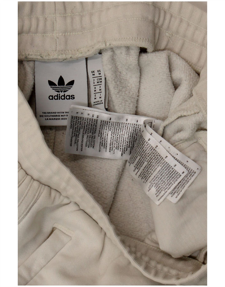 Pantaloni de trening pentru bărbați ADIDAS Pantaloni de jogging Mediu Bumbac alb