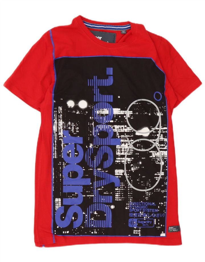 Tricou grafic Superdry pentru bărbați Top mic, roșu, bumbac