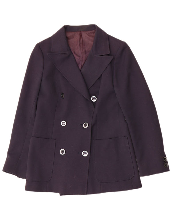 Jachetă vintage pentru femei la dublu piept IT 42 bleumarin mediu