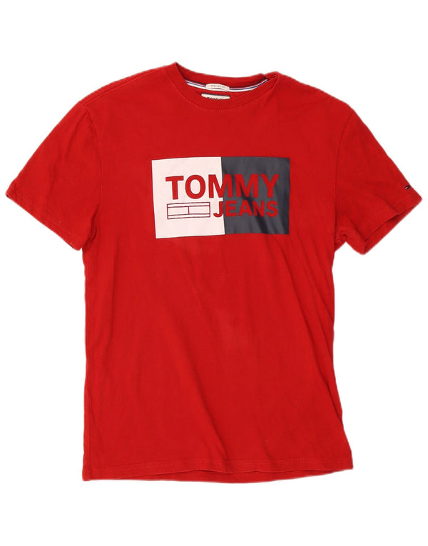 Tricou cu grafic Tommy Hilfiger pentru bărbați, cu croială normală, Top mic, roșu