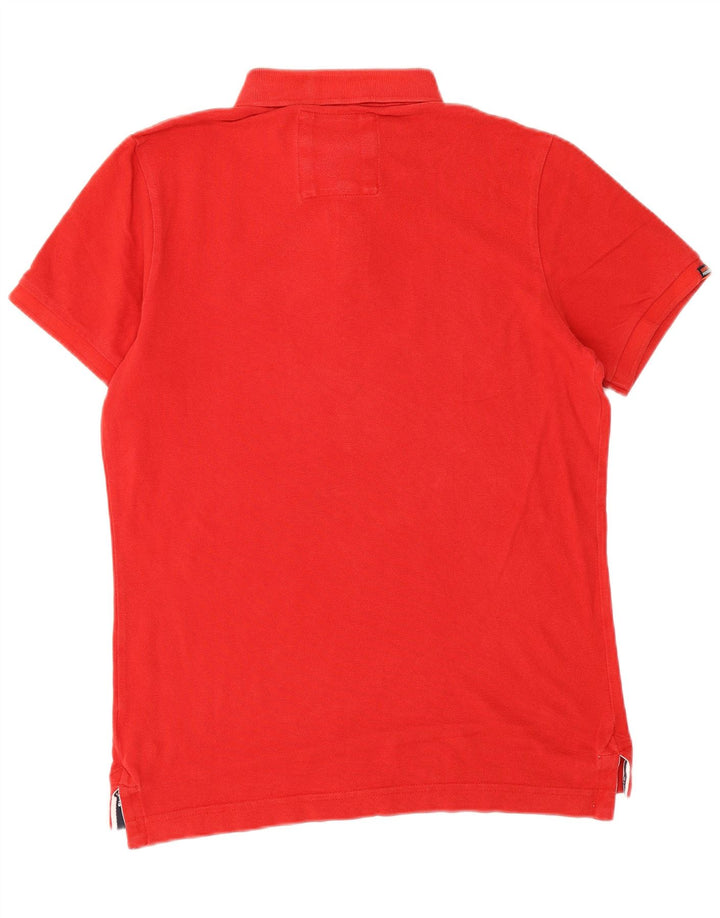 Tricou polo pentru bărbați Superdry, bumbac roșu mare