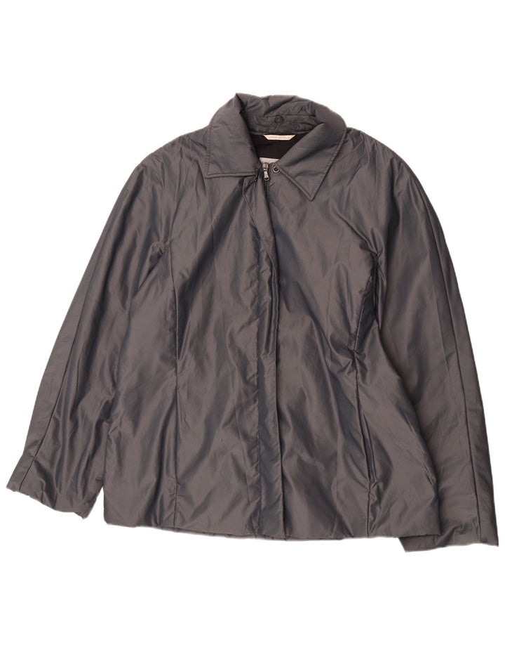 Jachetă Windbreaker pentru femei Max Mara UK 14 mare nailon gri