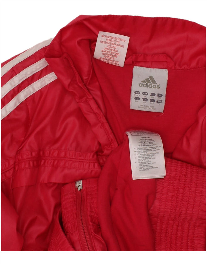 Jachetă de trening ADIDAS pentru fete cu trei dungi 9-10 ani poliester roz