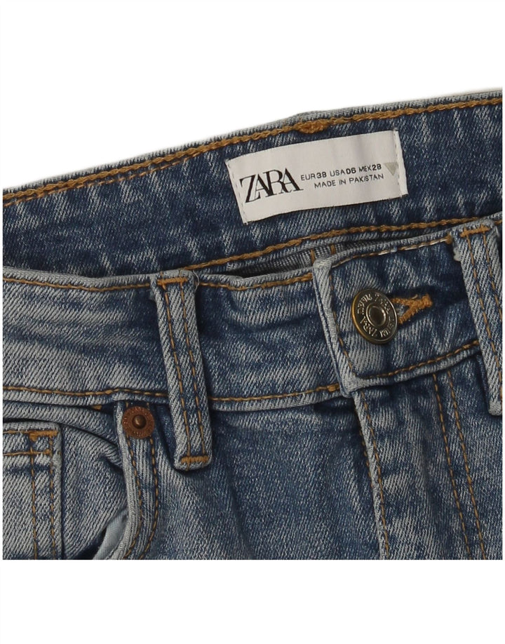Blugi Zara Femei Bootcut EU 38 Mici W28 L26 Albastru