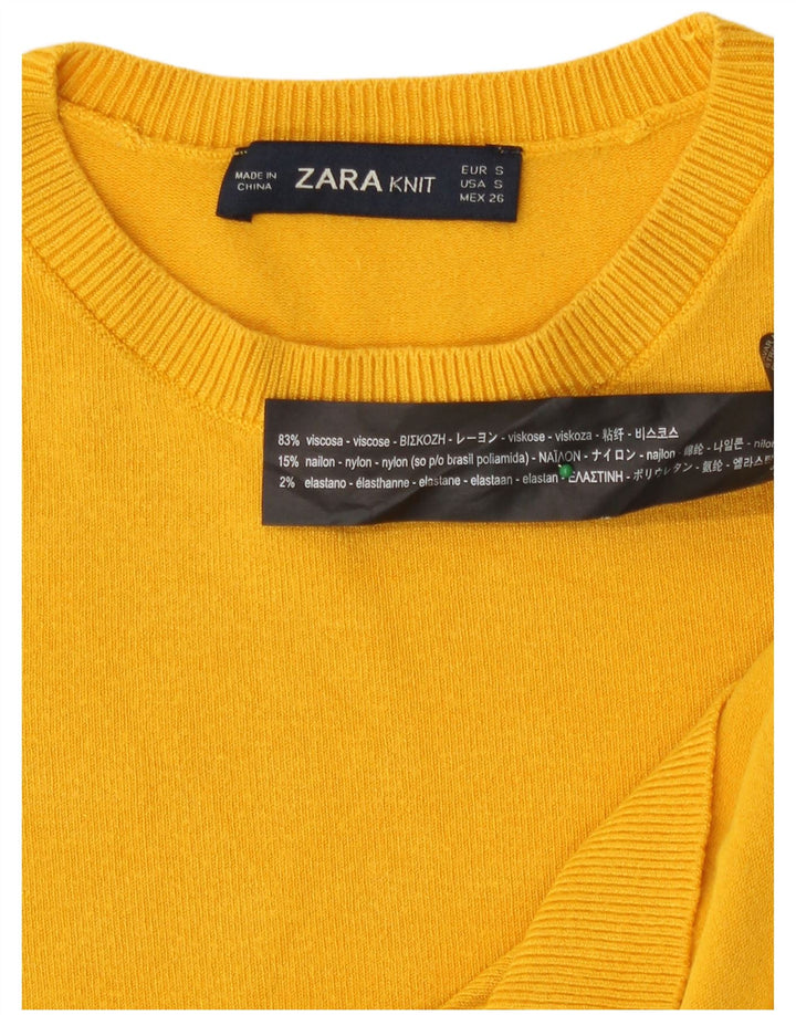 Pulover pentru damă Zara, cu gât turnut, UK 10 Mic Galben