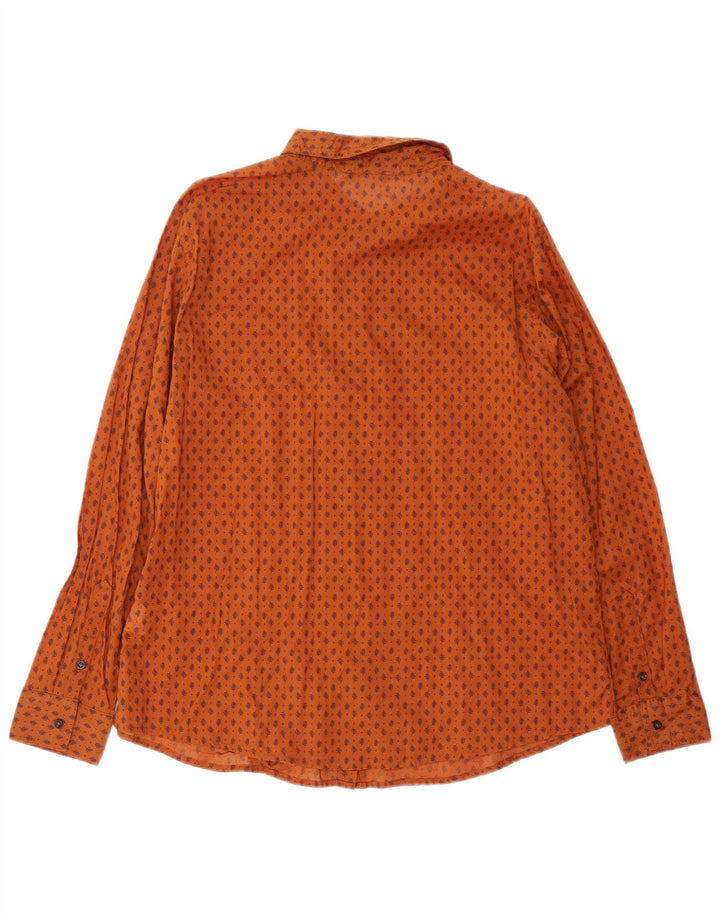 Cămașă BENETTON pentru femei UK 18 XL maro bumbac floral