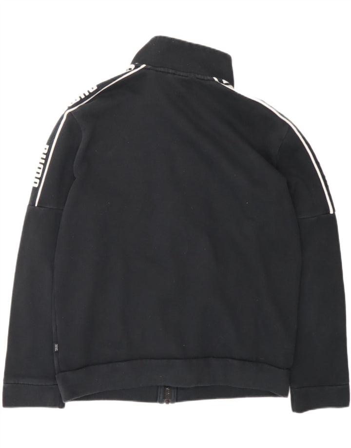 PUMA Mens Graphic Tracksuit Top Jacket Small Black Cotton Vintage Puma and Second-Hand Puma from Messina Hembry 