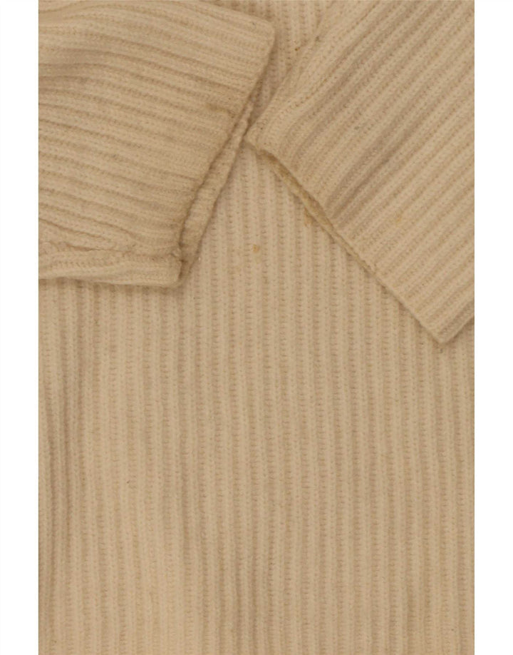Pulover oversized cu decolteu în V pentru femei All Saints UK 14 Medium Off White