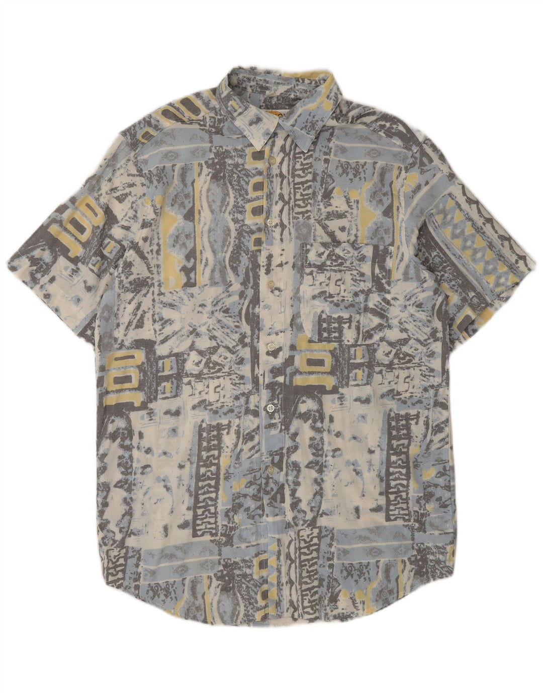 Cămașă Vintage pentru bărbați cu model abstract Mărimea 14 1/5 37/38 Mediu Multicolor