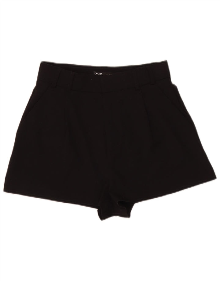 Pantaloni caldi pentru femei cu talie înaltă Zara Mici W26 Poliester negru