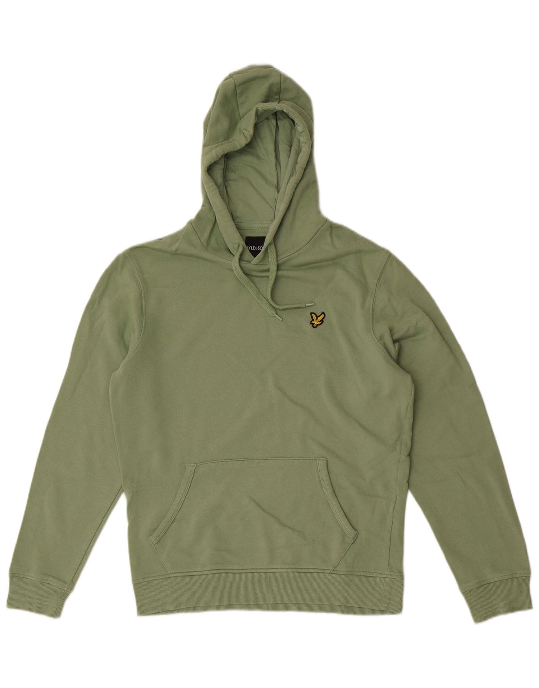 Pulover Lyle & Scott pentru bărbați, bumbac verde mediu