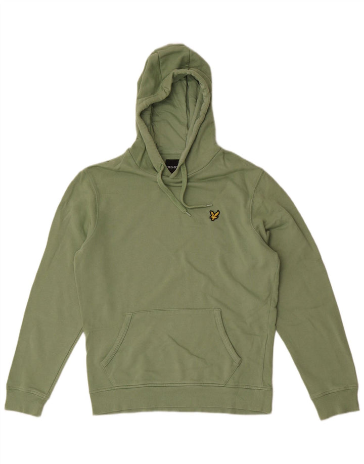 Pulover Lyle & Scott pentru bărbați, bumbac verde mediu