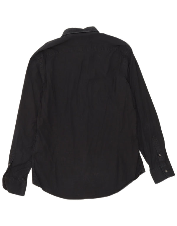 Cămașă Massimo Dutti Slim Fit XL Negru pentru bărbați