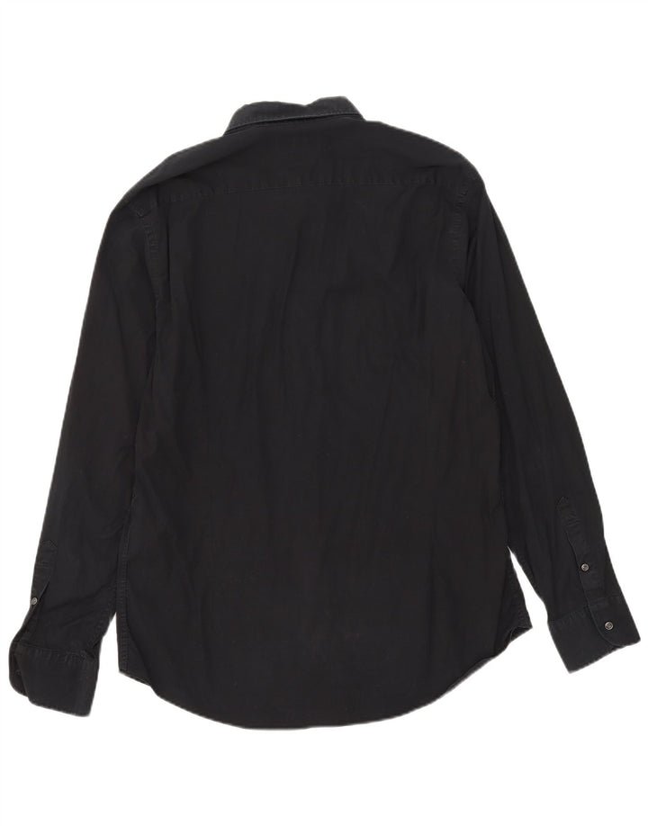 Cămașă Massimo Dutti Slim Fit XL Negru pentru bărbați