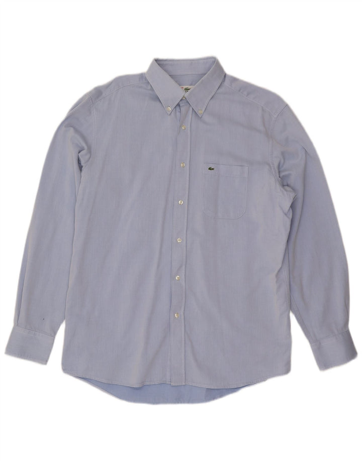 Cămașă LACOSTE pentru bărbați, cu ajustare normală, mărimea 43, mare, albastru, bumbac