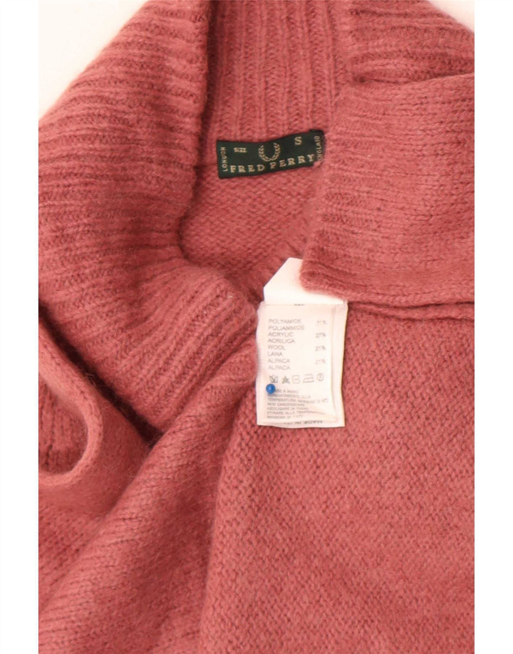 Pulover cu gât țestoasă pentru femei Fred Perry UK 10 Mic roz