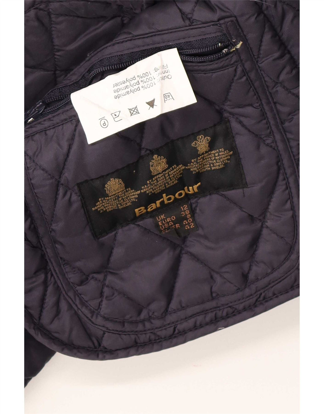 Jachetă matlasată Barbour pentru femei UK 12 Medium bleumarin Poliester