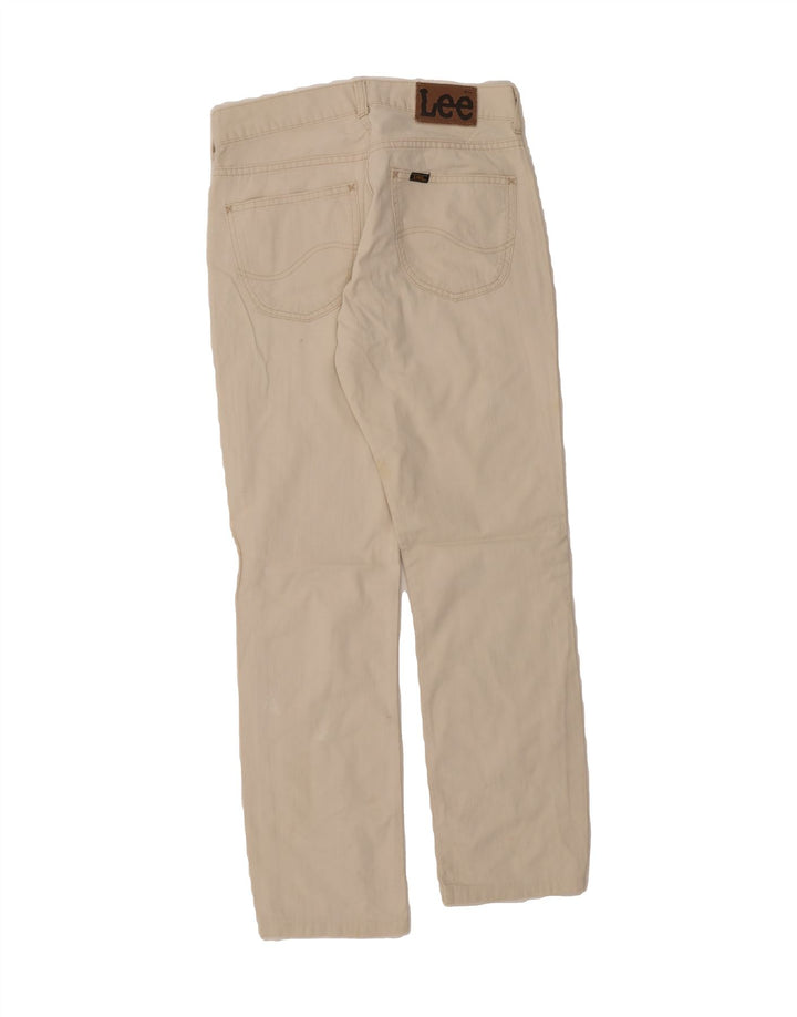 LEE Mens Denver Straight Jeans W32 L30 White Cotton Vintage Lee and Second-Hand Lee from Messina Hembry 