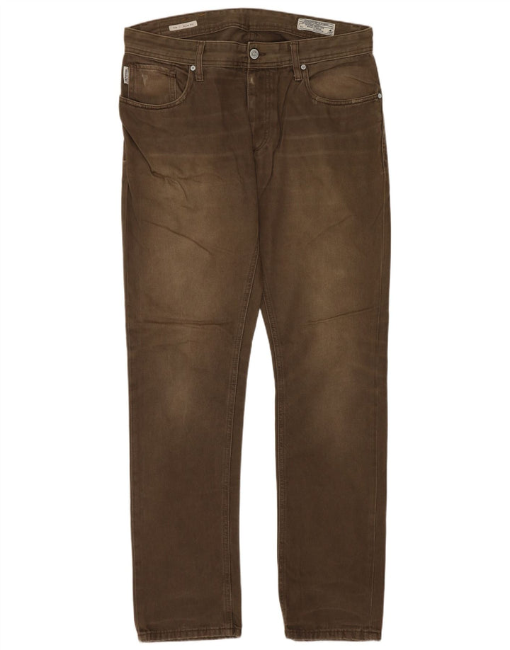 Blugi Jack & Jones Tim Slim pentru bărbați W34 L32 bumbac kaki