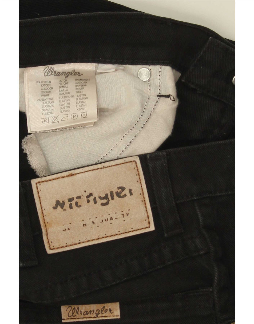 Blugi drepti Wrangler pentru bărbați, cu ajustare normală, W32 L30, bumbac negru