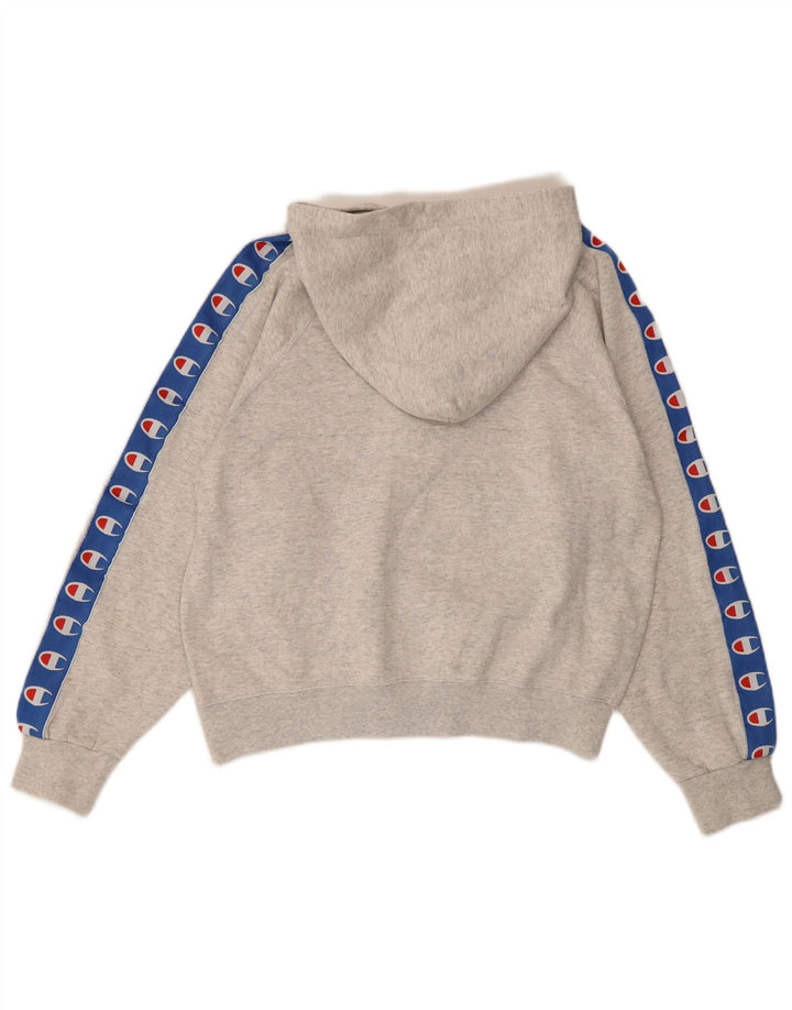 Pulover supradimensionat pentru femei CHAMPION cu glugă cu grafică UK 10, gri mic