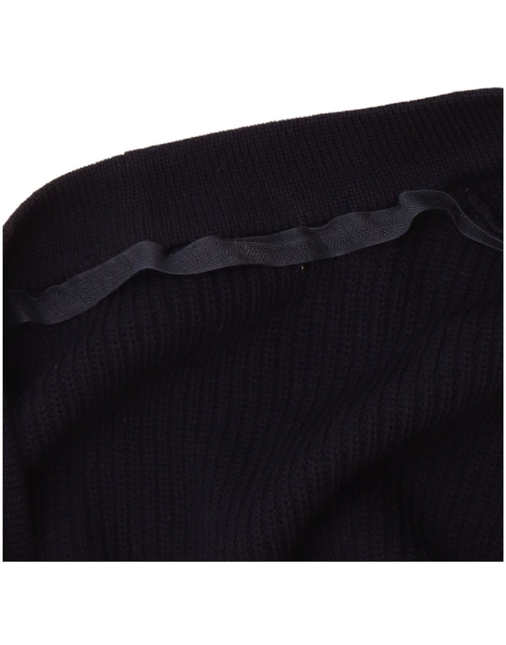 Pulover Cardigan Vintage pentru bărbați, mare, bleumarin, lână nouă