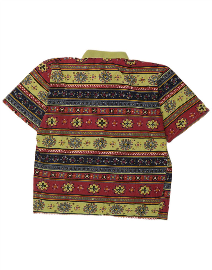 COLECȚIE Tricou polo pentru bărbați din bumbac floral multicolor mare