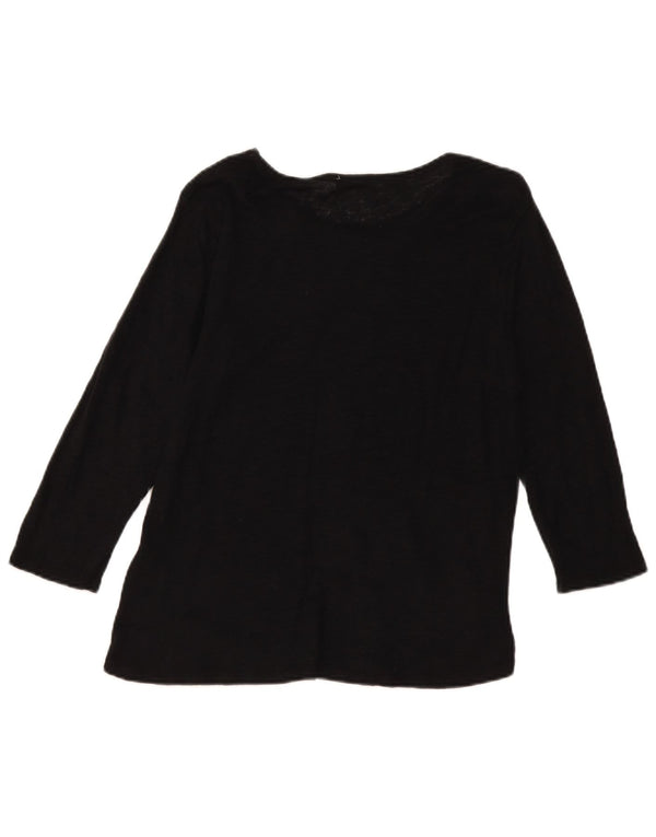 Top femeie Zara cu mânecă lungă UK 14 mare negru