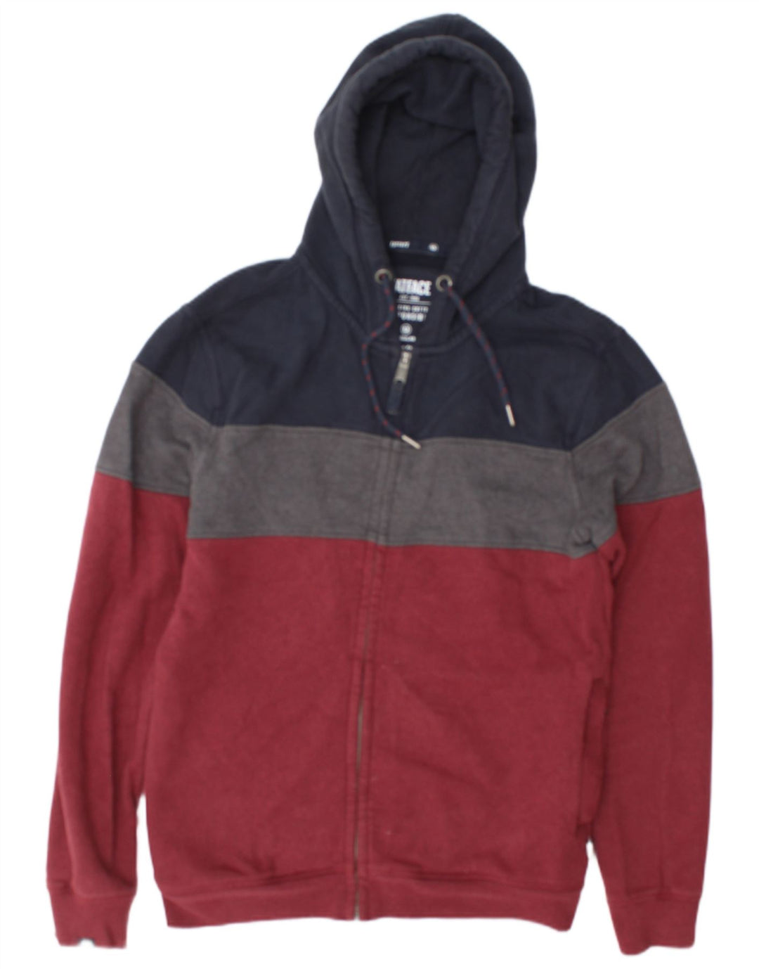Pulover cu glugă cu fermoar pentru bărbați Fat Face, bumbac color block, multicolor mediu