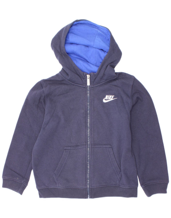 Pulover Nike pentru băieți, cu fermoar, 6-7 ani, mare, bleumarin, bumbac