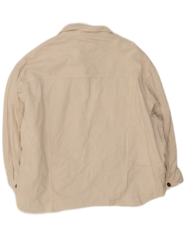 Jachetă supradimensionată din velur pentru femei Zara UK 20 2XL Bumbac alb